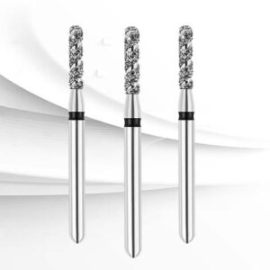 Turbo Diamond Bur 880T Series – Round End Cylinder for crown preparation and restorative procedures.